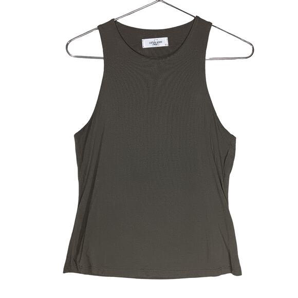 Carly JeanSleeveless Top Size Large Military Green Fully Lined - Picture 3 of 10